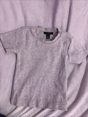 Forever 21 grey Ribbed Short Sleeve Tee